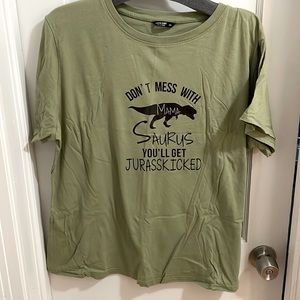 SHEIN olive mom shirt